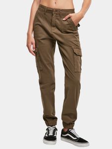 lässige Urban Classics Damen Jeans Stretch Reißverschluss Taschen mit Baumwolle Khaki