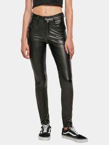 moderne Urban Classics Damen Jeans Stretch Reißverschluss Taschen Schwarz