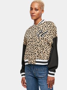 funktionale Urban Classics Damen Jacke Taschen Fleece 300 g/m² mit Baumwolle Beige/Schwarz