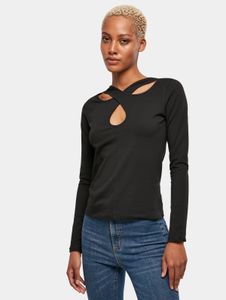 sportliches Urban Classics Damen T-Shirt Stretch 180 g/m² mit Baumwolle Schwarz
