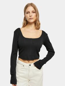 modernes Urban Classics Damen T-Shirt Stretch 180 g/m² mit Baumwolle Schwarz