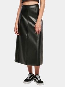 modisches Urban Classics Damen Kleid Stretch Reißverschluss 360 g/m² Schwarz