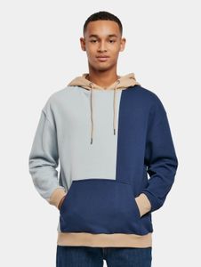 Comoda felpa con cappuccio da uomo Urban Classics con coulisse, lavorazione a coste, 300 g/m² di cotone, blu
