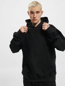 Soft Urban Classics Men's Hoodie, Ribbed Knit, Hooded, 300 g/m², Cotton, Black
