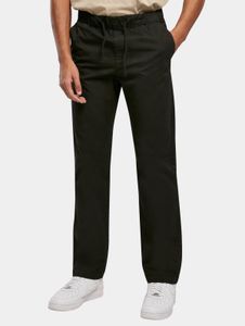 stylische Urban Classics Herren Jeans Straight Fit Stretch Kordelzug mit Baumwolle Schwarz