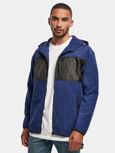 moderne URBAN CLASSICS Herren Jacke Kordelzug Reißverschluss 230 g/m² Blau