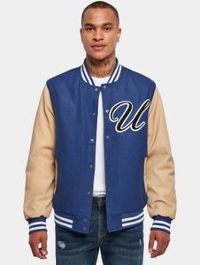 lässige Urban Classics Herren Jacke Taschen gesteppt 600 g/m² Blau