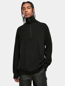 weiches Urban Classics Herren Sweatshirt Reißverschluss Oversize 5 g/m² Schwarz