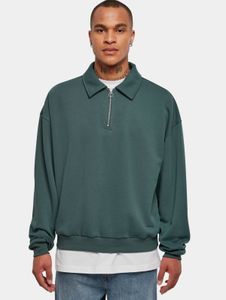 bequemes Urban Classics Herren Sweatshirt Kordelzug Klettverschluss 300 g/m² mit Baumwolle Grün