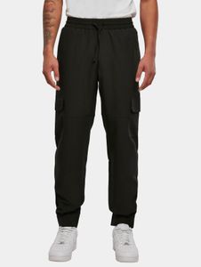 Comfortable URBAN CLASSICS men's trousers, stretch, drawstring, Velcro closure, black