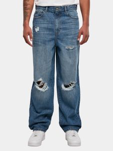 lässige Urban Classics Herren Jeans Straight Fit 370 g/m² mit Baumwolle Blau