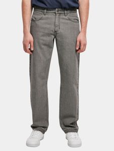 stylische URBAN CLASSICS Herren Jeans Reißverschluss Taschen mit Baumwolle Grau
