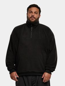 modernes Urban Classics Herren Sweatshirt Reißverschluss Fleece 230 g/m² Schwarz