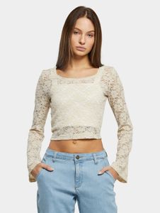 modernes Urban Classics Damen Sweatshirt Stretch Slim Fit 140 g/m² Beige