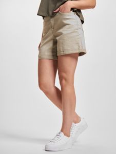 bequeme Urban Classics Damen Jeans Stretch Reißverschluss Taschen mit Baumwolle Beige