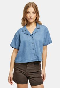 bequemes Urban Classics Damen Polo-Shirt 140 g/m² mit Baumwolle Blau