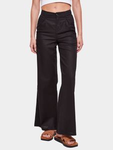 bequeme Urban Classics Damen Jeans Reißverschluss Taschen 180 g/m² Schwarz