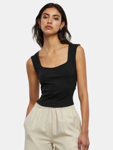 lässiges Urban Classics Damen T-Shirt Stretch 180 g/m² mit Baumwolle Schwarz