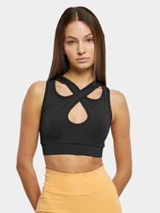 lässiges Urban Classics Damen T-Shirt Stretch 250 g/m² Schwarz