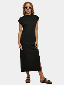 feminines Urban Classics Damen Kleid 140 g/m² mit Baumwolle Schwarz