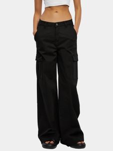 stylische URBAN CLASSICS Damen Jeans Stretch Reißverschluss Taschen mit Baumwolle Schwarz