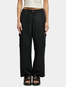 bequeme Urban Classics Damen Jeans Straight Fit Taschen 188 g/m² Schwarz