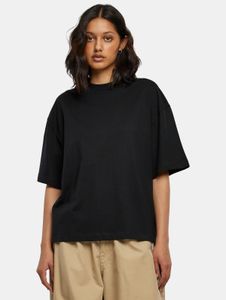 sportliches Urban Classics Damen T-Shirt Oversize 240 g/m² mit Baumwolle Schwarz