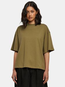 sportliches Urban Classics Damen T-Shirt Oversize 240 g/m² mit Baumwolle Oliv-Grün