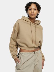 Casual Urban Classics women's hoodie with drawstring hood, 460 g/m² cotton, beige