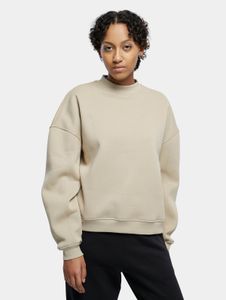 modernes URBAN CLASSICS Damen Sweatshirt 300 g/m² mit Baumwolle Beige