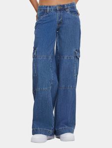 stylische Urban Classics Damen Jeans Taschen Denim mit Baumwolle Blau