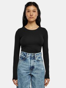 Modern Urban Classics women's sweatshirt, stretch slim fit, 180 g/m², cotton, black