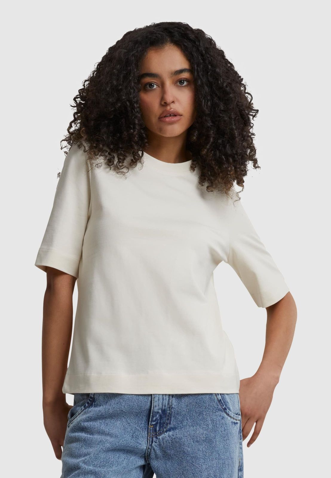 sporty Urban Classics women's T-shirt 240 g/m² with cotton ecru-white