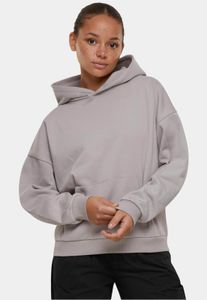 lässiges Urban Classics Damen Sweatshirt Rippbündchen Kapuze 300 g/m² mit Baumwolle Grau
