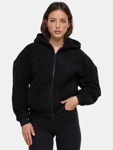 moderner URBAN CLASSICS Damen Hoodie 330 g/m² Schwarz