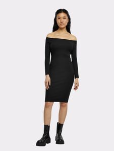 modernes Urban Classics Damen Longsleeve Stretch Slim Fit 180 g/m² mit Baumwolle Schwarz