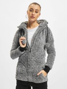 lässiger Urban Classics Damen Hoodie Taschen Kapuze 280 g/m² Grau