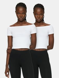 modernes Urban Classics Damen T-Shirt Stretch 180 g/m² mit Baumwolle Weiß
