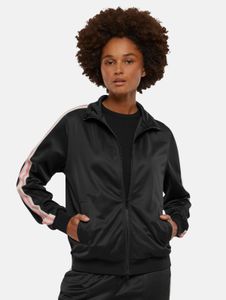 Stylish Urban Classics women's jacket with zippers and pockets, 280 g/m², black
