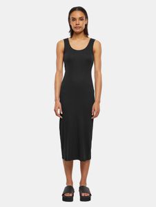 modisches Urban Classics Damen Kleid Stretch 180 g/m² mit Baumwolle Schwarz