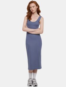Vestido femenino Urban Classics para mujer, tejido elástico de 180 g/m² con algodón, azul.
