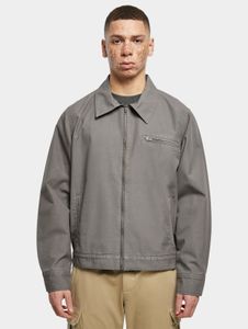 moderne Urban Classics Herren Jacke Reißverschluss Taschen 350 g/m² mit Baumwolle Grau