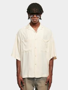 lässiges Urban Classics Herren Polo-Shirt Taschen Oversize 115 g/m² Ecru-Weiß