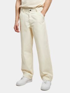 lässige Urban Classics Herren Jeans Reißverschluss Taschen 350 g/m² mit Baumwolle Ecru-Weiß