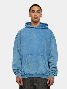 bequemer URBAN CLASSICS Herren Hoodie Taschen Denim 360 g/m² mit Baumwolle Blau
