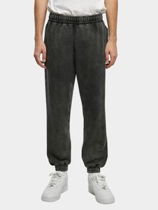 Pantalones vaqueros Urban Classics cómodos para hombre con cordón ajustable y bolsillos, algodón de 360 g/m², color negro.