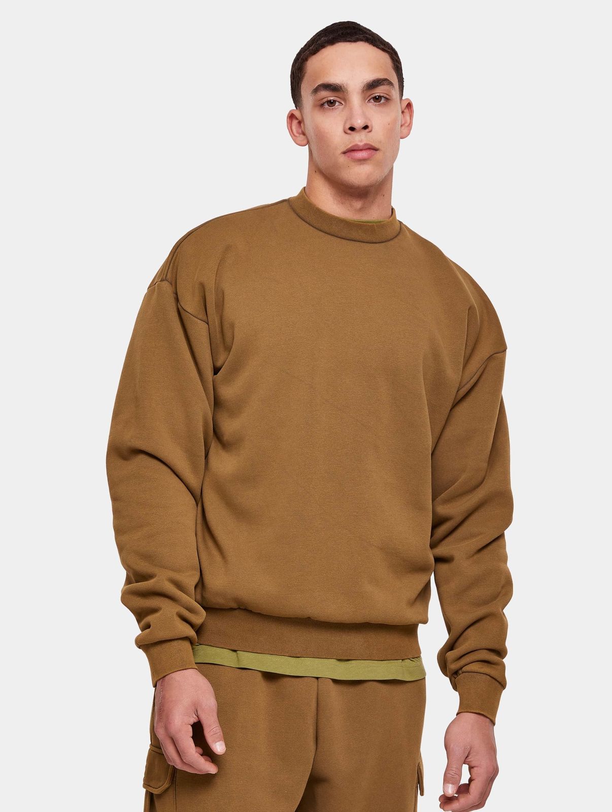 URBAN CLASSICS Herren Oversize Sweatshirt Khaki