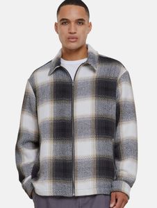 schlichte Urban Classics Herren Jacke Reißverschluss 410 g/m² Weiß/Schwarz