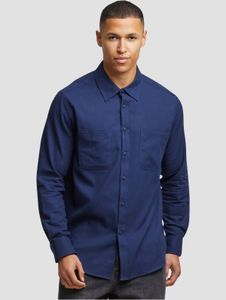 vielseitiges URBAN CLASSICS Herren Polo-Shirt Reißverschluss Kapuze 120 g/m² mit Baumwolle Navy