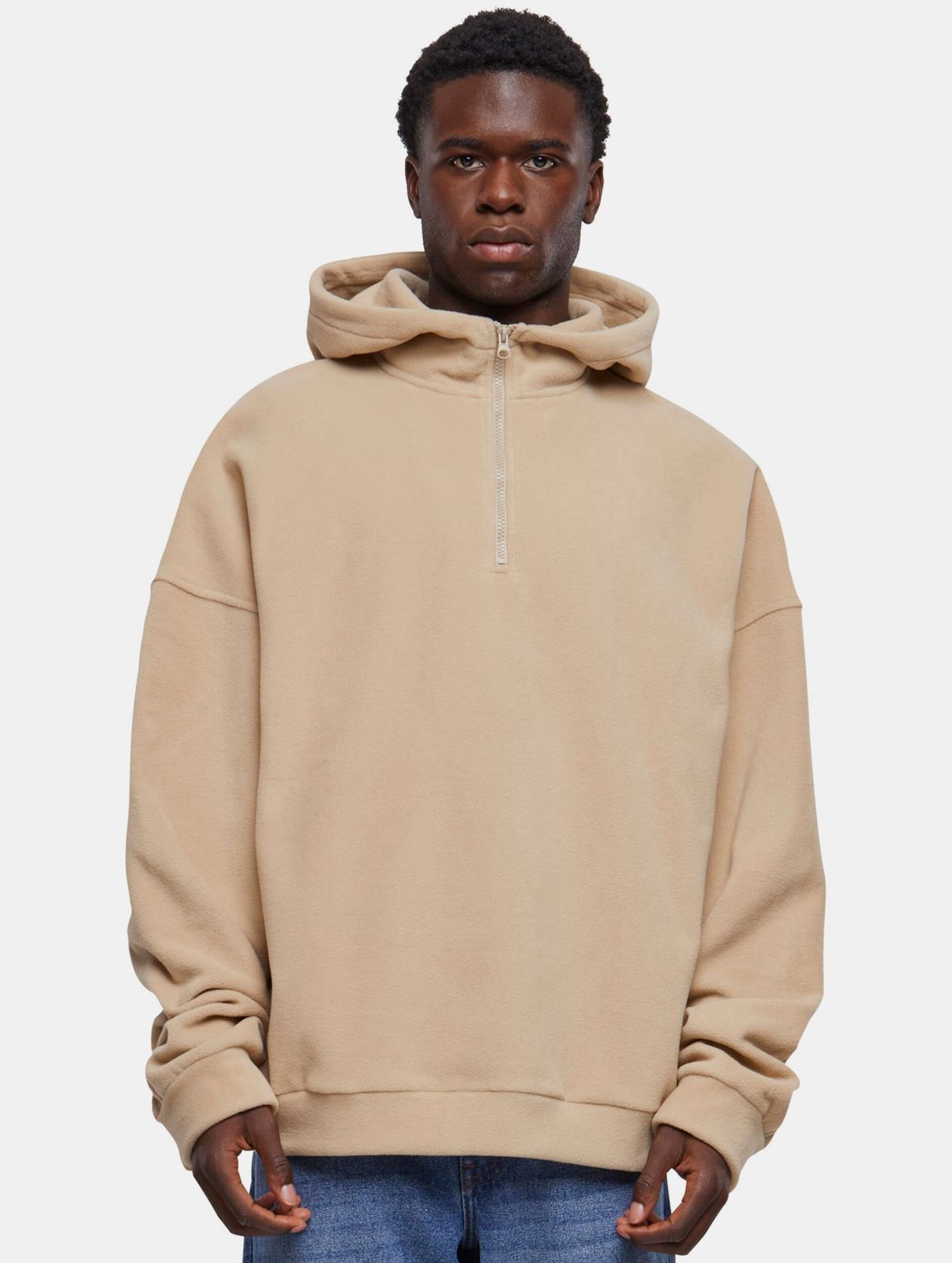 URBAN CLASSICS Herren Hoodie mit Reißverschluss und Kapuze
